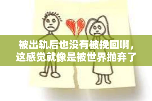 被出轨后也没有被挽回啊，这感觉就像是被世界抛弃了一样。我曾经也经历过这样的事情，那种心如刀割的痛，至今仍记忆犹新。今天，我想和大家聊聊这个话题，希望能给那些正在经历或者曾经经历过类似痛苦的人一些安慰和帮助。