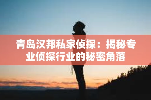 青岛汉邦私家侦探：揭秘专业侦探行业的秘密角落