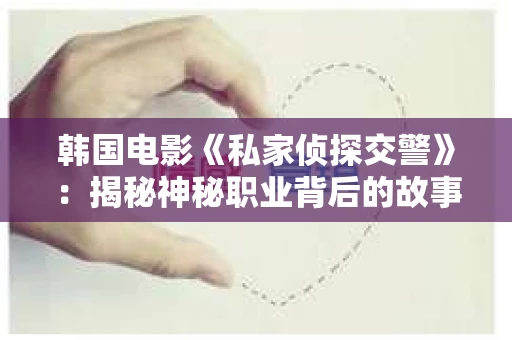 韩国电影《私家侦探交警》：揭秘神秘职业背后的故事