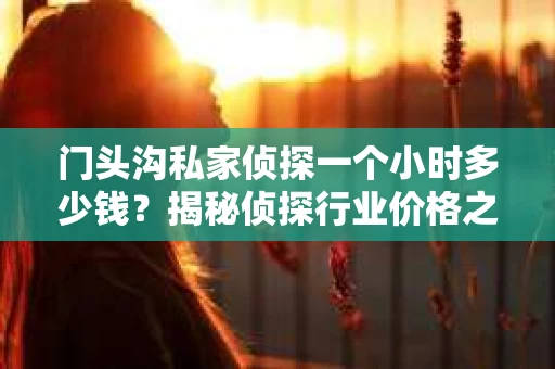 门头沟私家侦探一个小时多少钱？揭秘侦探行业价格之谜