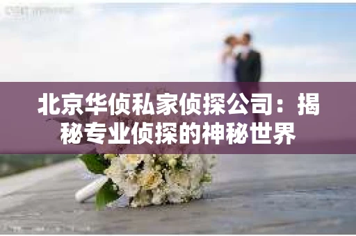 北京华侦私家侦探公司：揭秘专业侦探的神秘世界