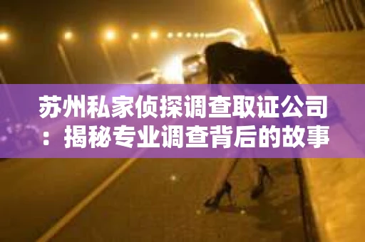 苏州私家侦探调查取证公司：揭秘专业调查背后的故事