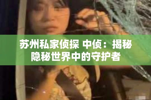苏州私家侦探 中侦：揭秘隐秘世界中的守护者