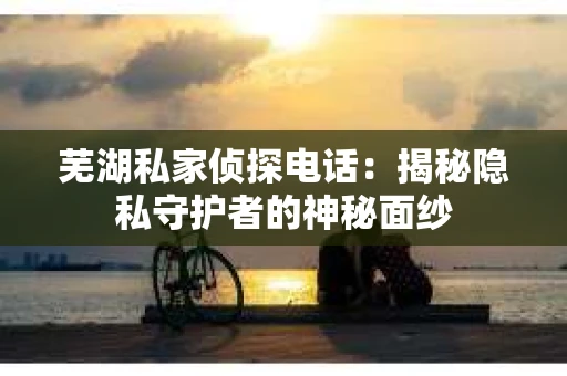 芜湖私家侦探电话：揭秘隐私守护者的神秘面纱