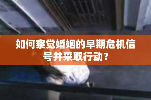 如何察觉婚姻的早期危机信号并采取行动？